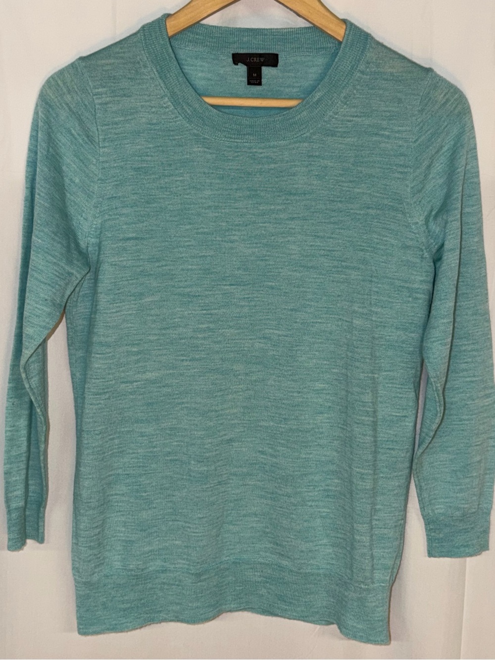 J. Crew Women's Crewneck Sweater in Aqua Teal